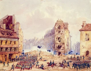 Barrikade am Faubourg Saint-Antoine und der Tod von General Negrier, 25. Juni 1848